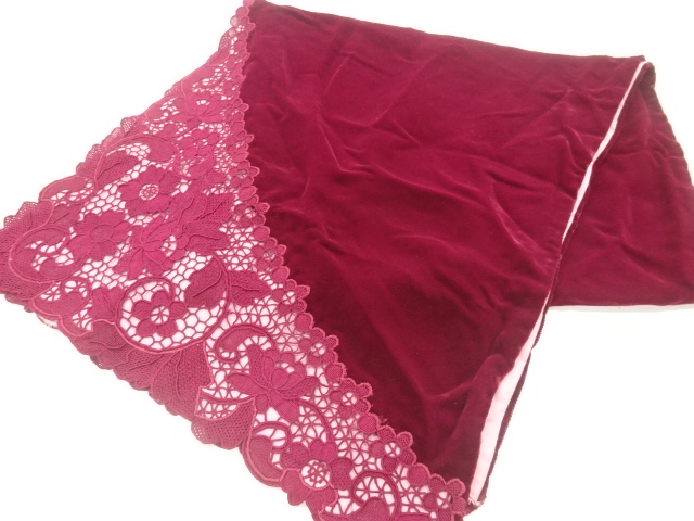 JAPANESE SHAWL / VELVET / LACE / FLOWER